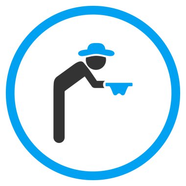 Male Beggar Rounded Icon