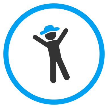 Male Joy Circled Icon