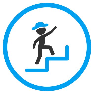 Boy Steps Upstairs Rounded Icon