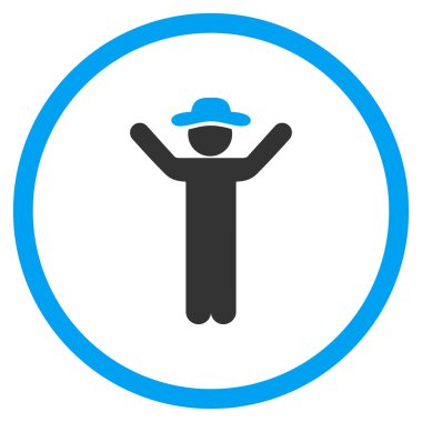 Hands Up Human Rounded Icon