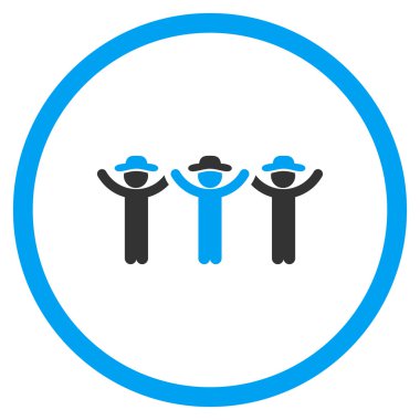 People Hands Up Roundelay Rounded Icon