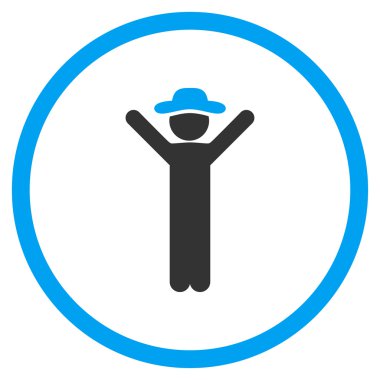 Happy Gentleman Circled Icon