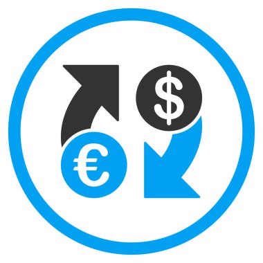 Dolar Euro Döviz yuvarlak simge