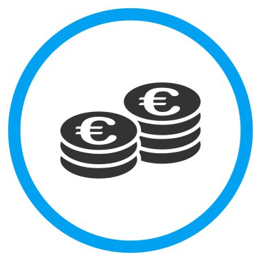 Euro yuvarlak simge paralar