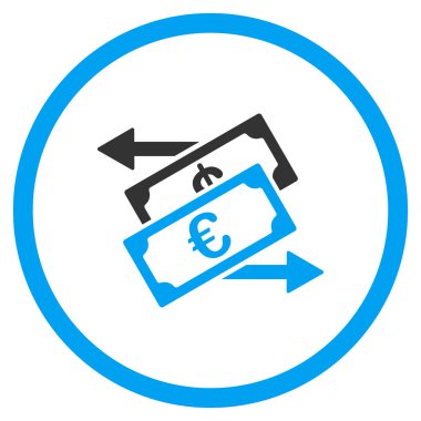 Euro para birimi döviz yuvarlak simge