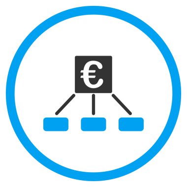 Euro para ödeme yuvarlak simge