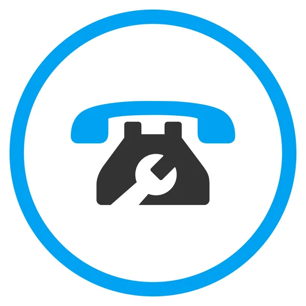 Teléfono de servicio Icono redondeado — Archivo Imágenes Vectoriales