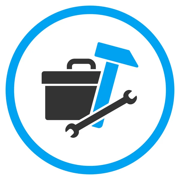 Caja de herramientas redondeado icono — Vector de stock