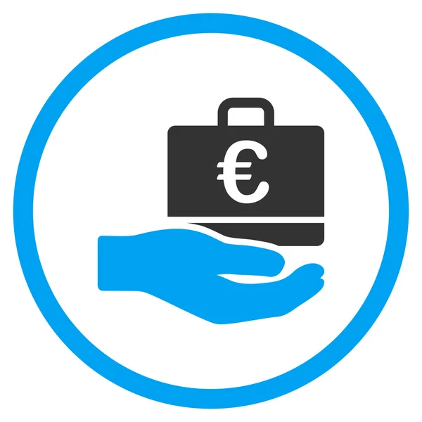 Euro Accounting Service Icône arrondie — Image vectorielle
