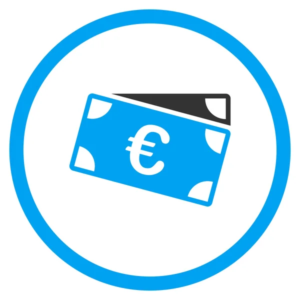 欧元纸币圆形图标 — 图库矢量图片