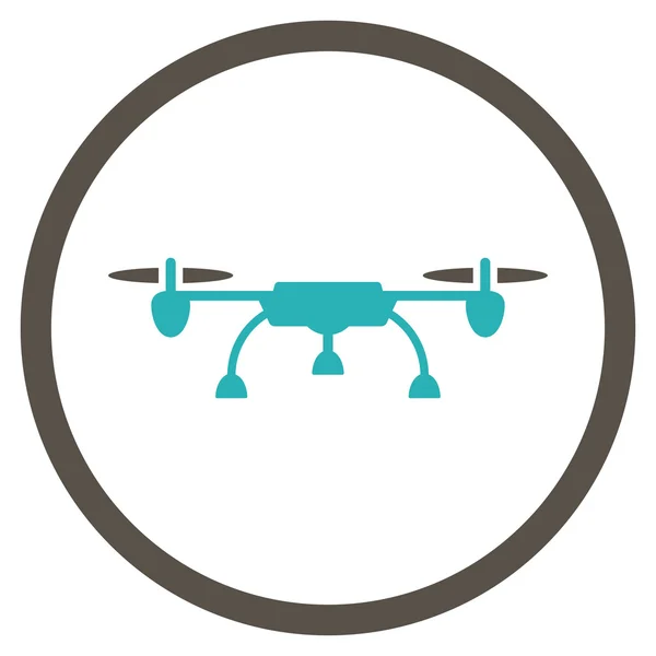 Air Drone Circled Icon — Stock vektor