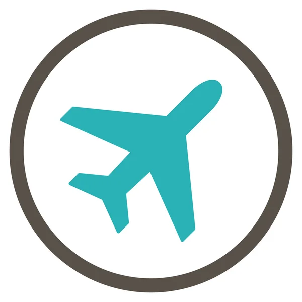 Plane Rounded Icon — Stock Vector