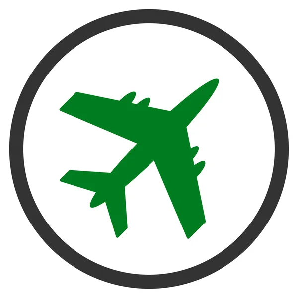 Αεροπλάνο εικονίδιο σε κύκλο — Διανυσματικό Αρχείο