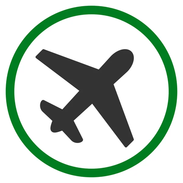 Літак закруглені значок — стоковий вектор