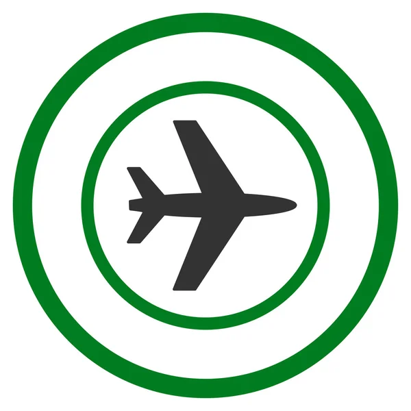 Rundade flygplatssymbolen — Stock vektor