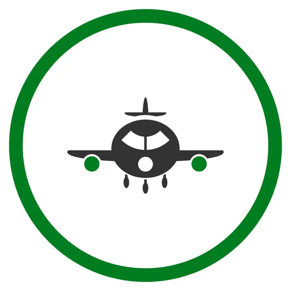 Вантажний літак круглий значок — стоковий вектор