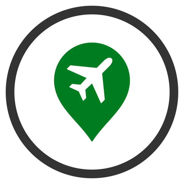 Airport Marker Circled Icon — Stock Vector