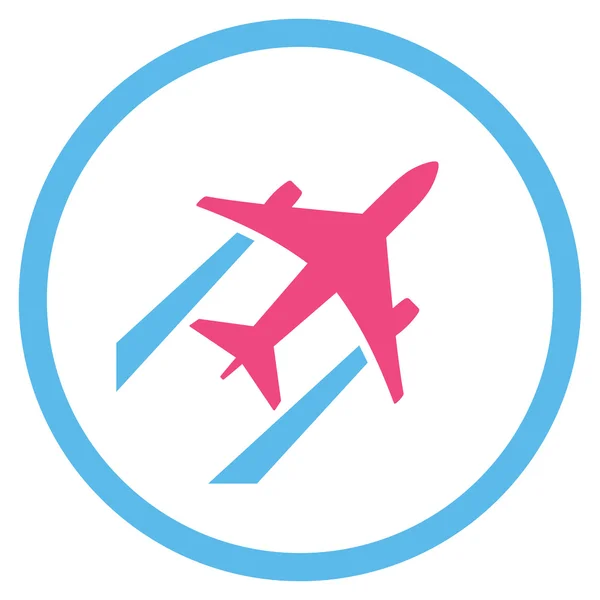Air Jet Trace Rounded Icon — Stock Vector