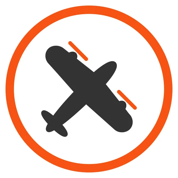 Hélice Aviación Icono Redondeado — Vector de stock