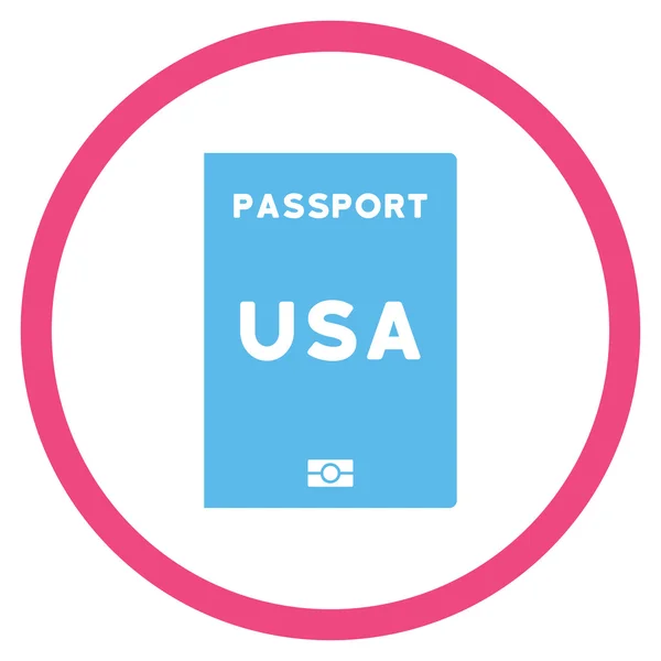 美国护照带圆圈的图标 — 图库矢量图片