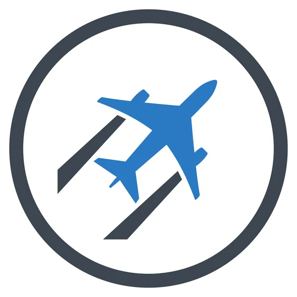 Air Jet Trace rundade ikonen — Stock vektor