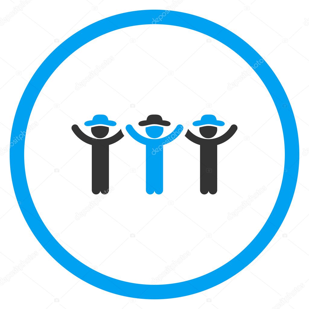 People Hands Up Roundelay Rounded Icon