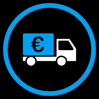 Euro toplayıcı araba yuvarlak simge