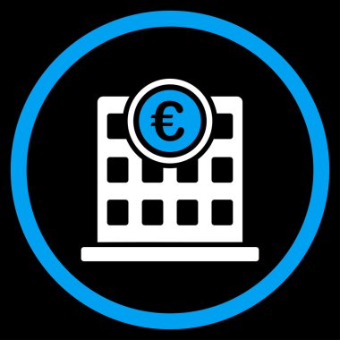 Euro şirket bina simgesini yuvarlak