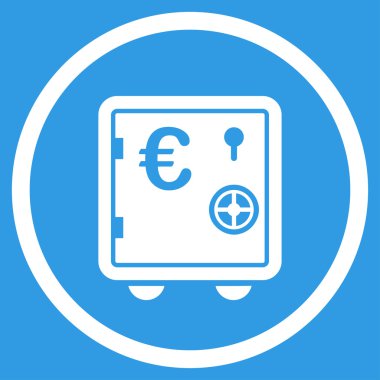 Euro güvenli yuvarlak simge bankacılık