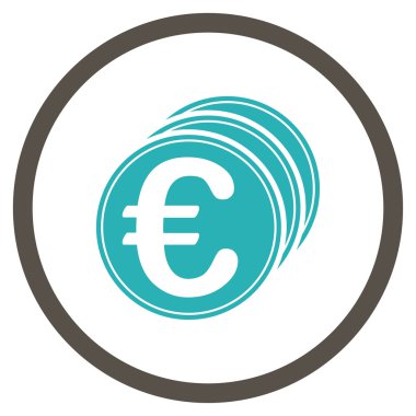 Euro yuvarlak simge paralar