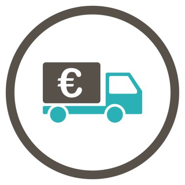 Euro toplayıcı araba yuvarlak simge