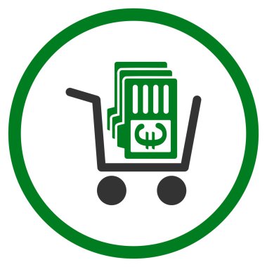Euro sepeti yuvarlak simge kartları