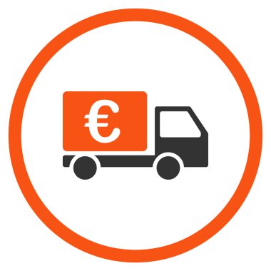 Euro toplayıcı araba yuvarlak simge