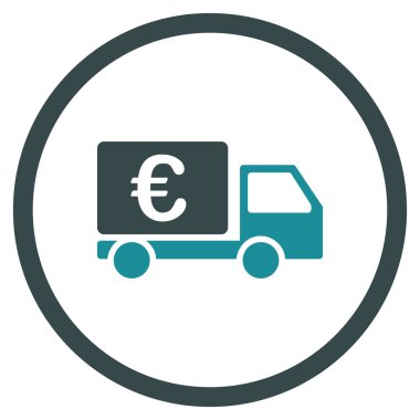 Euro toplayıcı araba yuvarlak simge