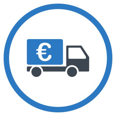 Euro toplayıcı araba yuvarlak simge