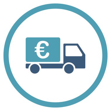 Euro toplayıcı araba yuvarlak simge