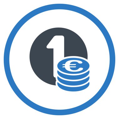 Euro sikke sütun yuvarlak simge