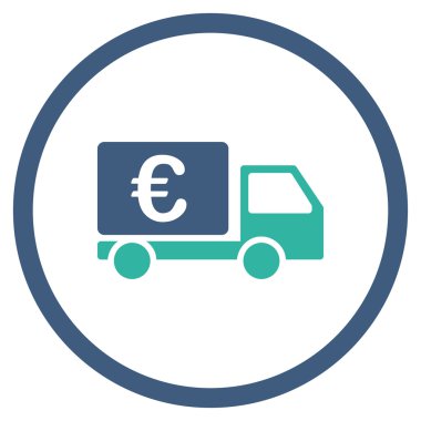 Euro toplayıcı araba yuvarlak simge