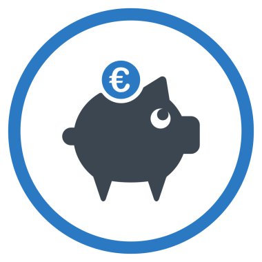 Euro kumbara çember simge