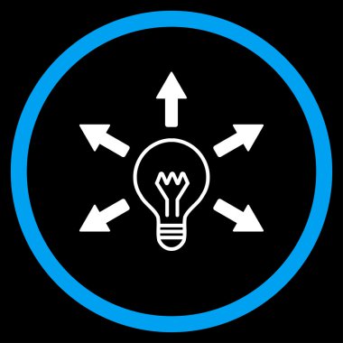 Işık fikir yuvarlak simge