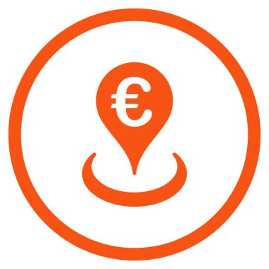 Euro konumu yuvarlak simge