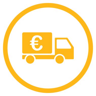 Euro toplayıcı araba yuvarlak simge