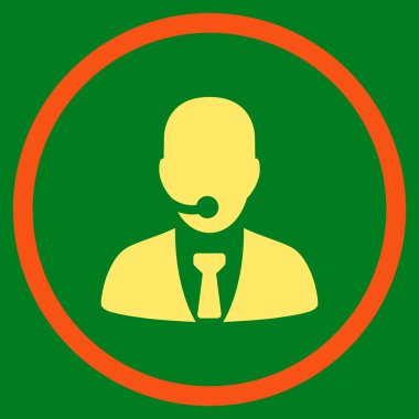 Çağrı merkezi Yöneticisi çember simge