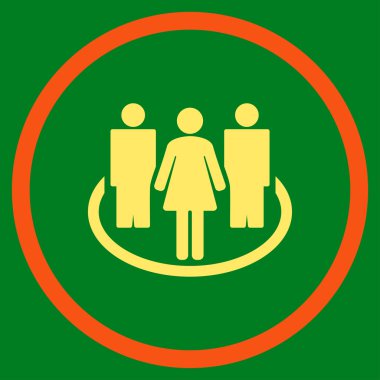 İnsanlar toplum çember simge