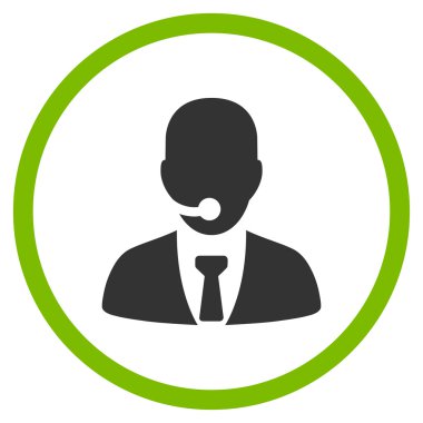 Çağrı merkezi Yöneticisi çember simge