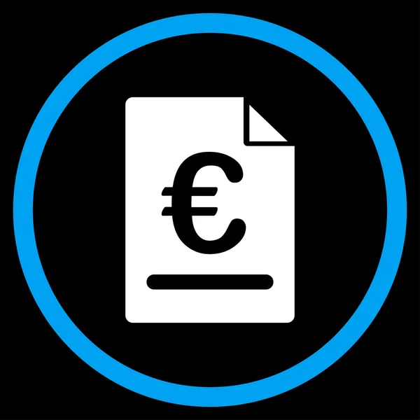 Euro Facture Icône arrondie — Image vectorielle