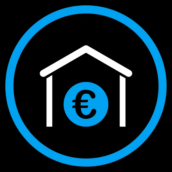 Euro-Garage rundete Symbol ab — Stockvektor