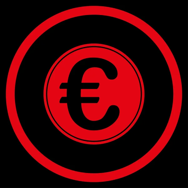 欧元硬币圆形的图标 — 图库矢量图片