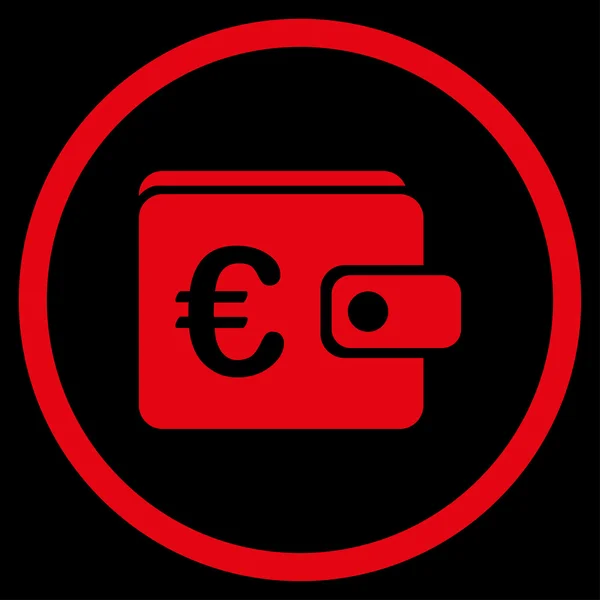 Euro sac à main Icône cerclée — Image vectorielle