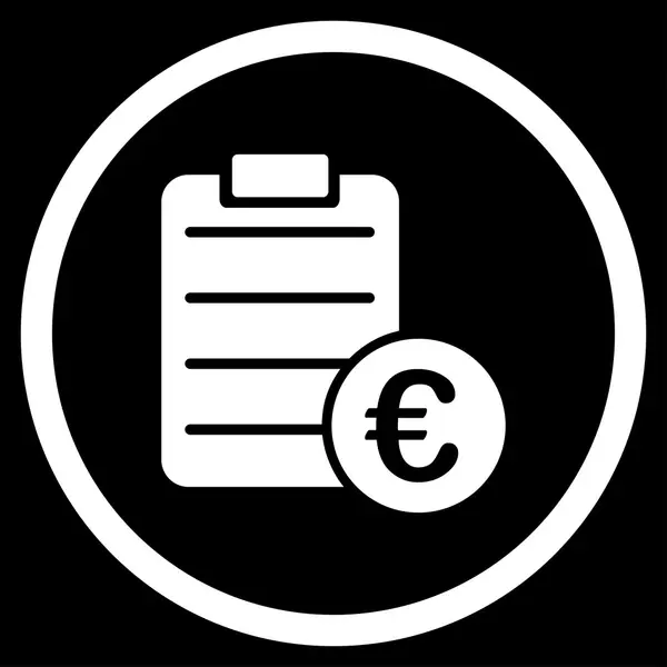 Ikona zaokrąglone Pad euro — Wektor stockowy